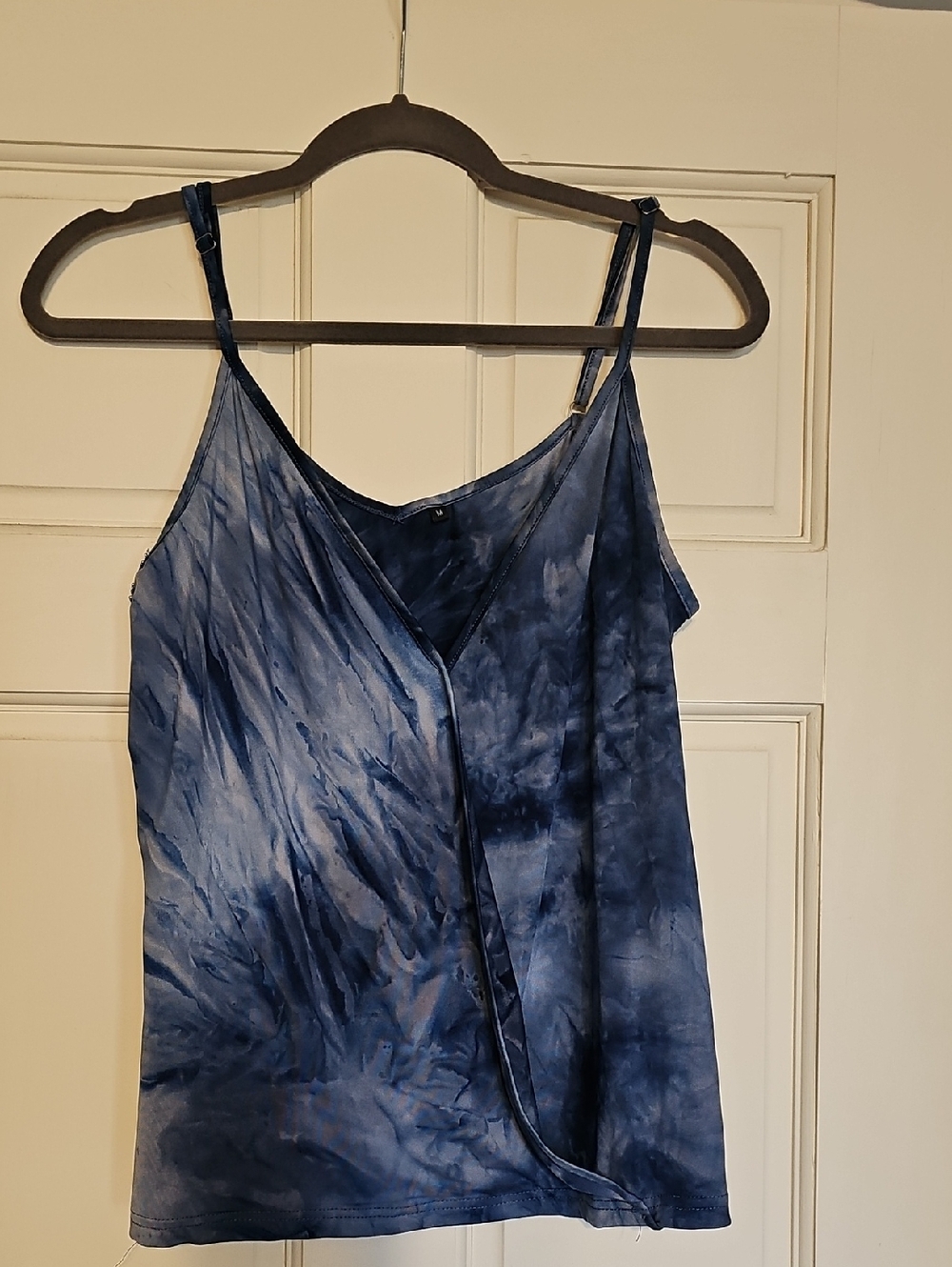 Blue Tie-Dye V-Neck Cami Top